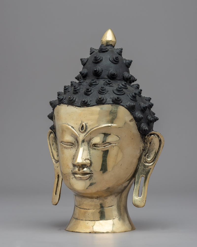 Buddhist Head of Buddha | Hand Carved Head for Meditation and Yoga