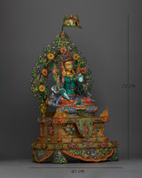 green-tara-seated-in-a-throne