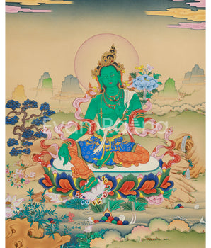 Green Tara Buddhist Art Print