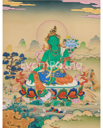 Green Tara Buddhist Art Print