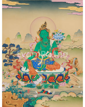 Green Tara Buddhist Art Print