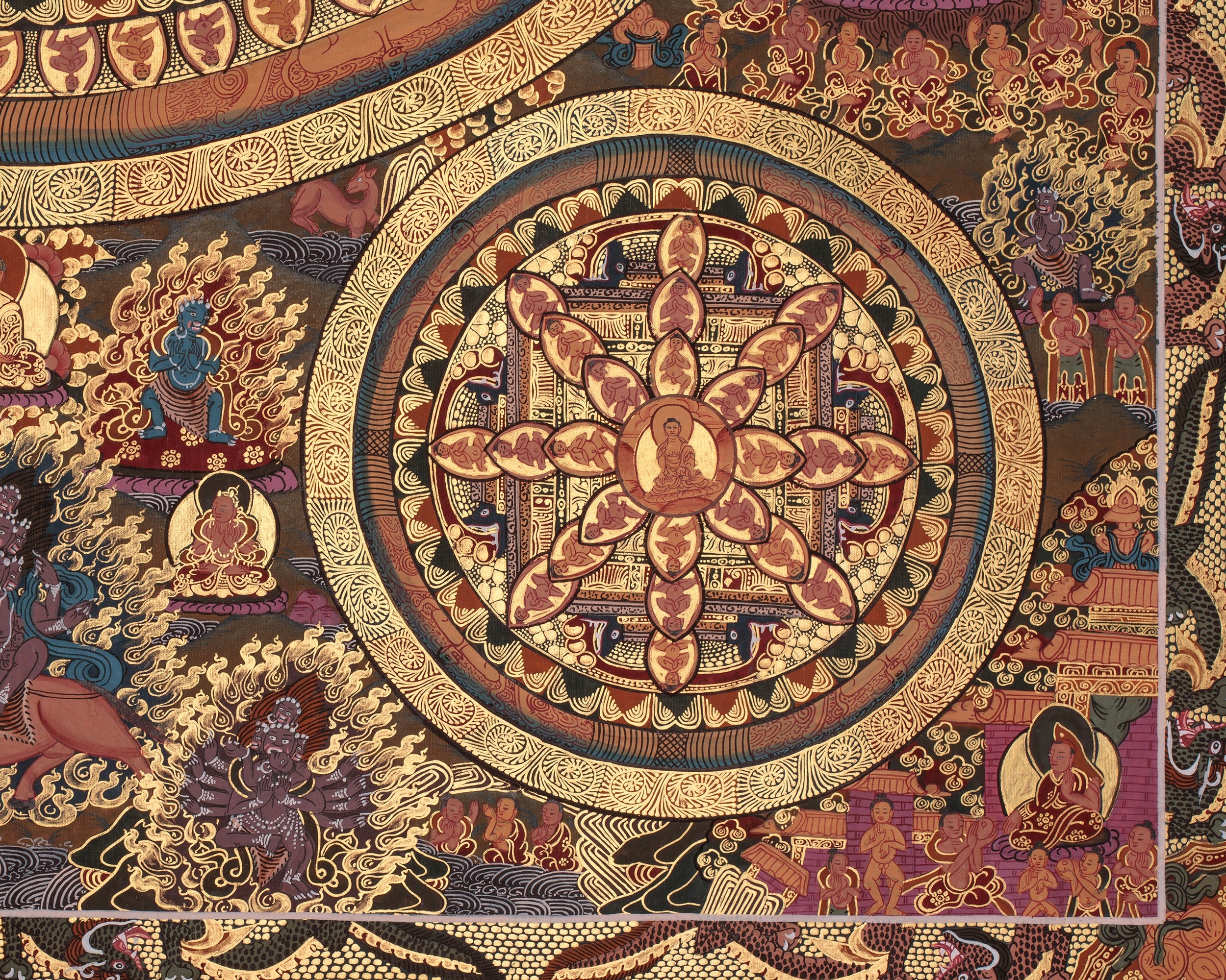 Buddha Mandala Himalayan Art | Sacred Thangka | Home Decor