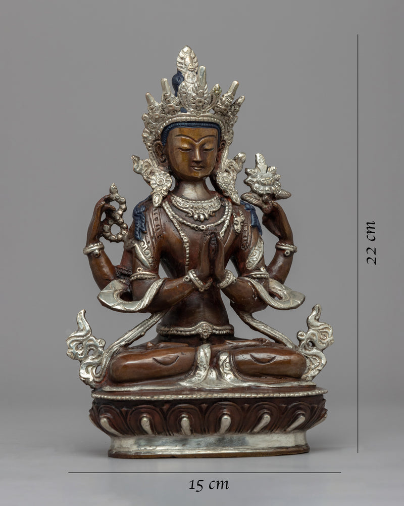 Namo Avalokiteshvara Chenrezig Statue | The Boddhisattva Of Compassion | Religious Home Decor