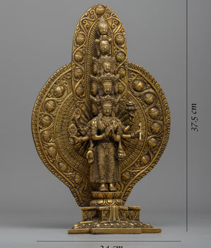 1000 Arms Avalokiteshvara Statue | Traditionally Hand Crafted Sculpture