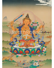Rare Four-Armed Manjushri Thangka Print