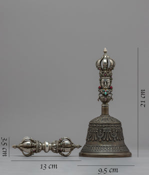 Tibetan Dorje and Bell Set for Meditation and Spiritual Practices | Himalayan Handcrafted Set