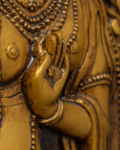 Traditional White Tara Thangka | Clay Art Work