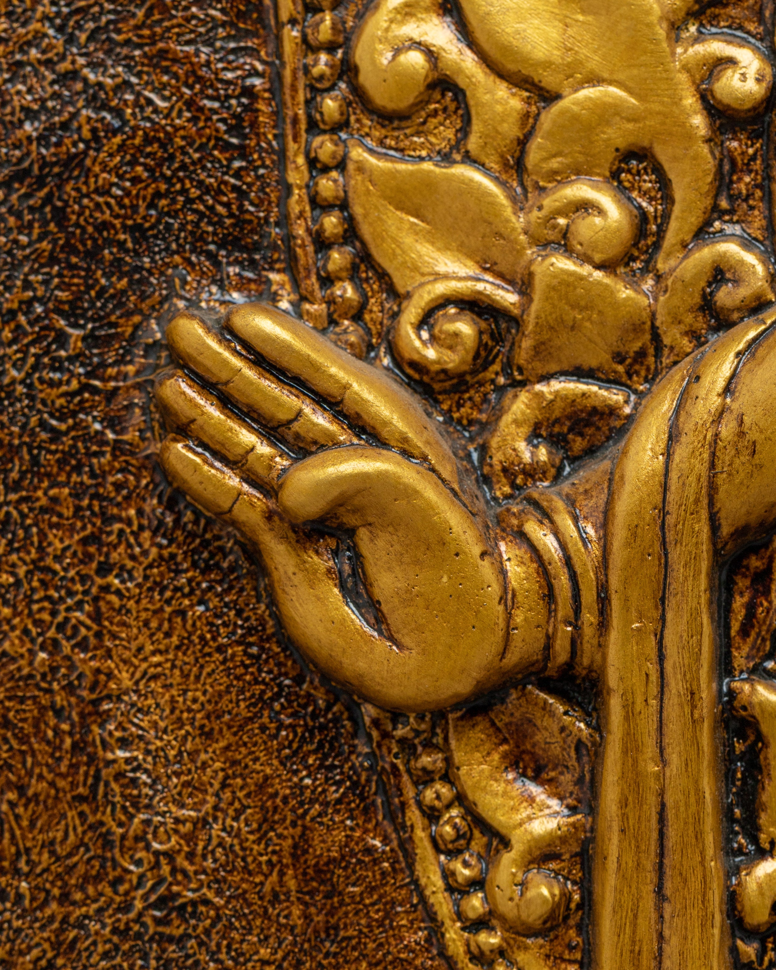 Traditional White Tara Thangka | Clay Art Work