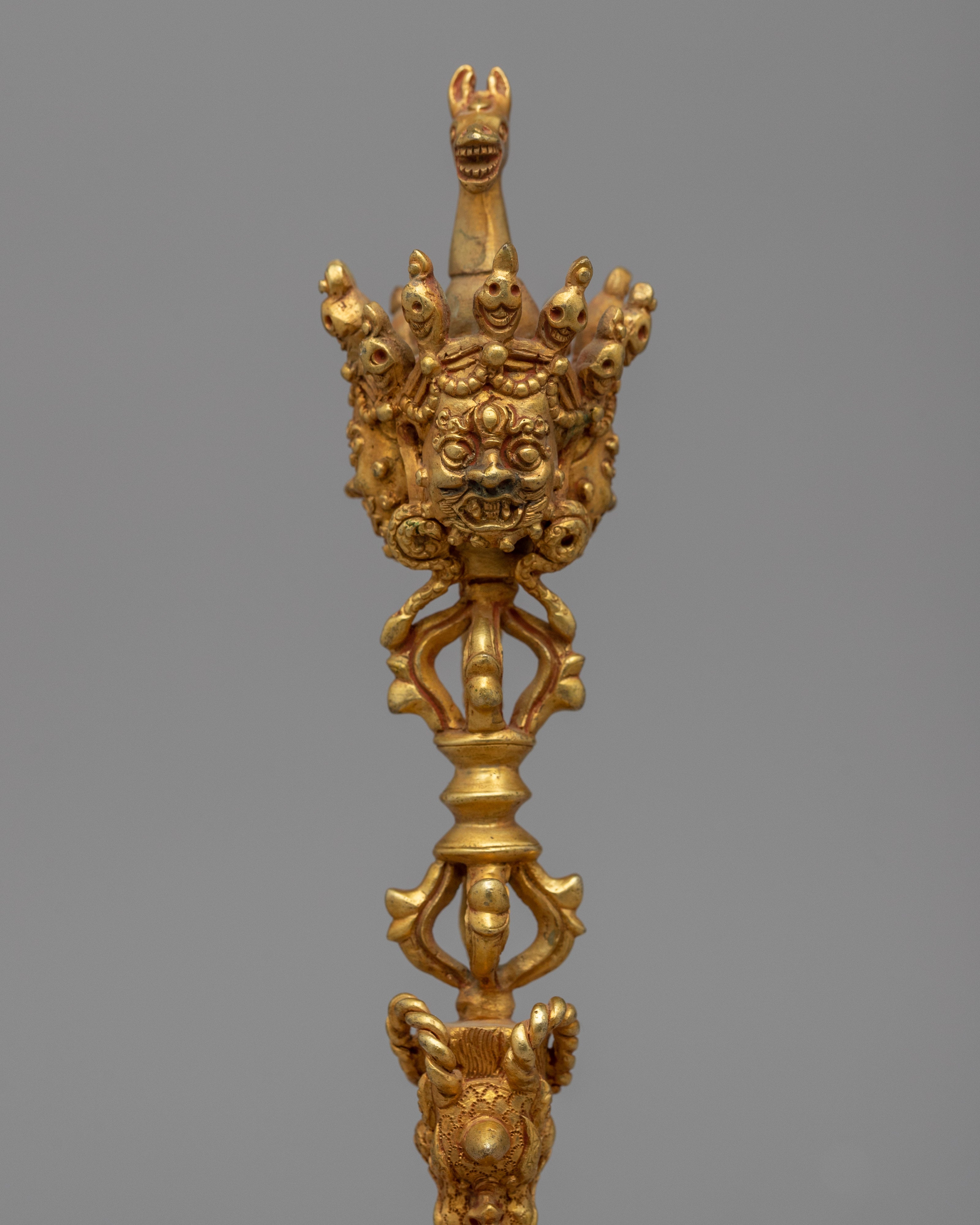 Tibetan Vajra Dorje Phurba | 24k Gold plating Ritual Dagger