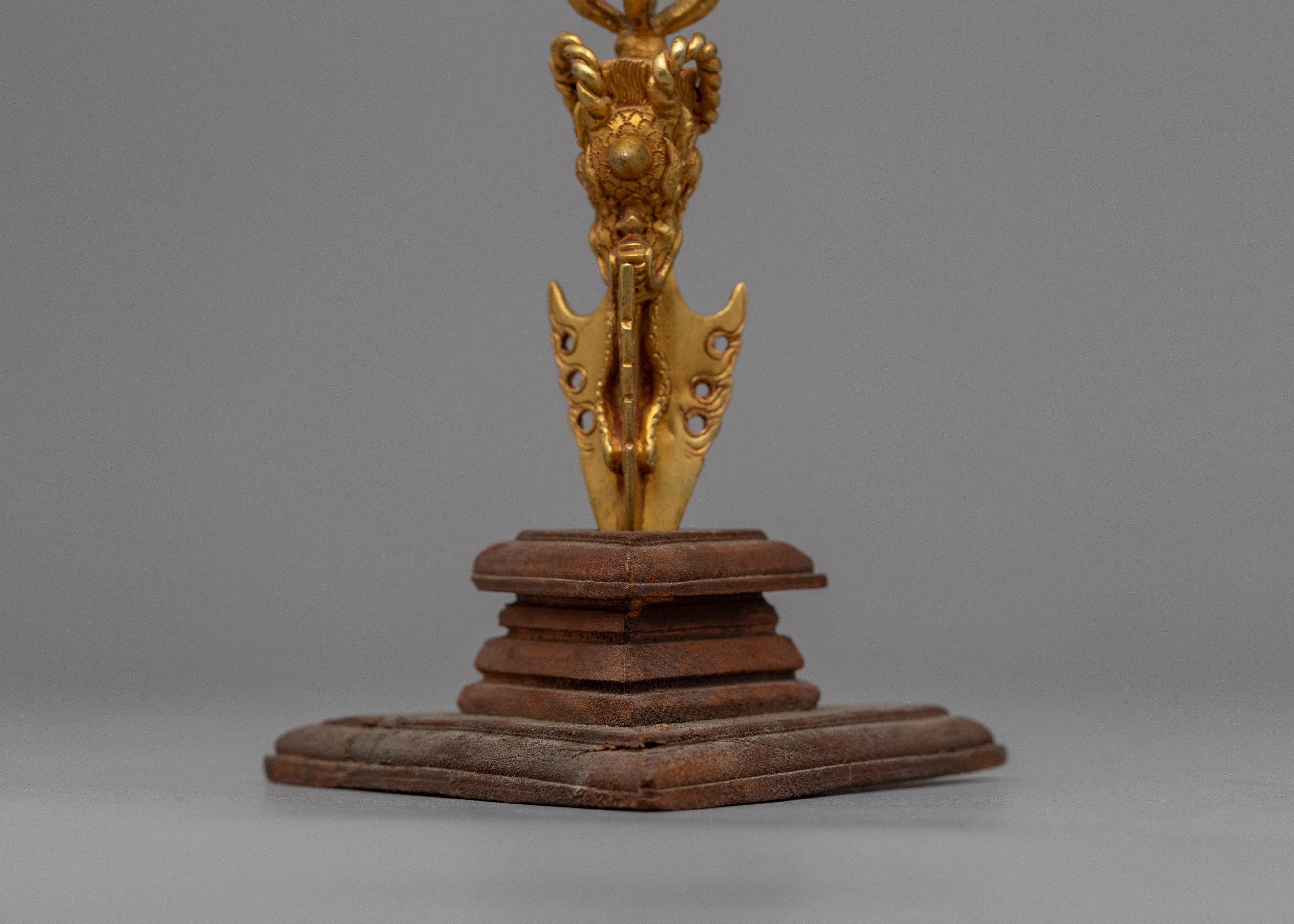 Tibetan Vajra Dorje Phurba | 24k Gold plating Ritual Dagger