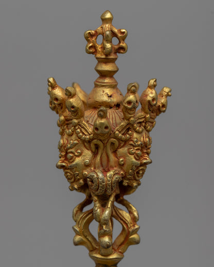 Buddhist Ritual Dagger | 24k Gold plated Phurba