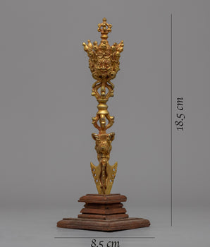 Buddhist Ritual Dagger | 24k Gold plated Phurba