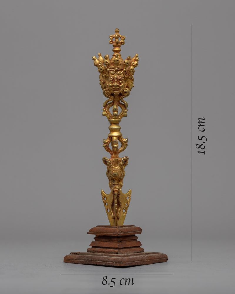 Buddhist Ritual Dagger | 24k Gold plated Phurba