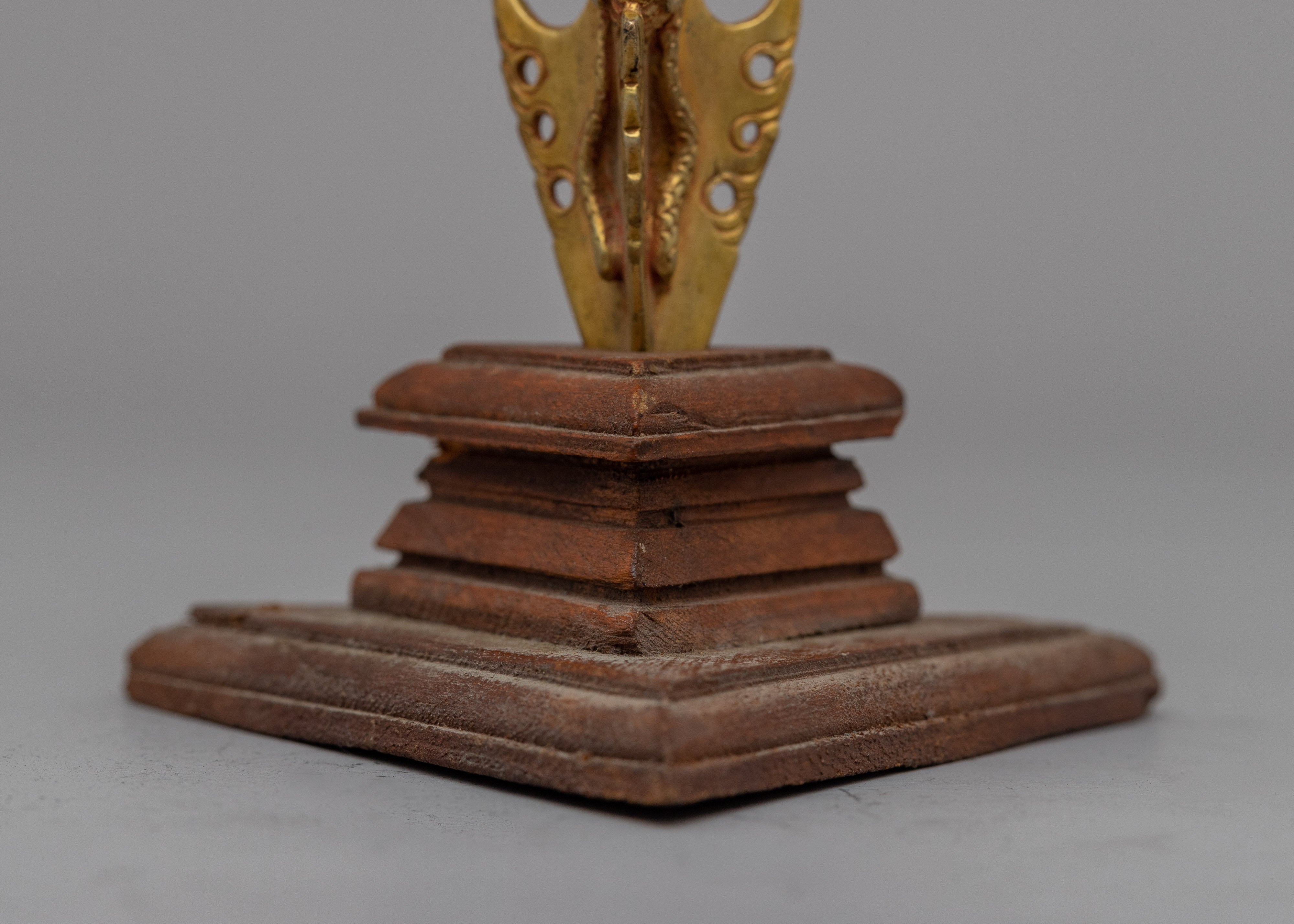 Buddhist Ritual Dagger | 24k Gold plated Phurba