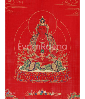 Red Amitayus Thangka Giclee Canvas