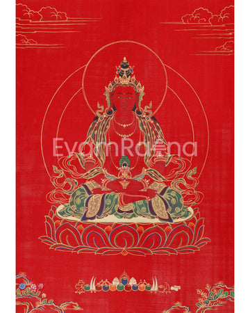 Red Amitayus Thangka Giclee Canvas 