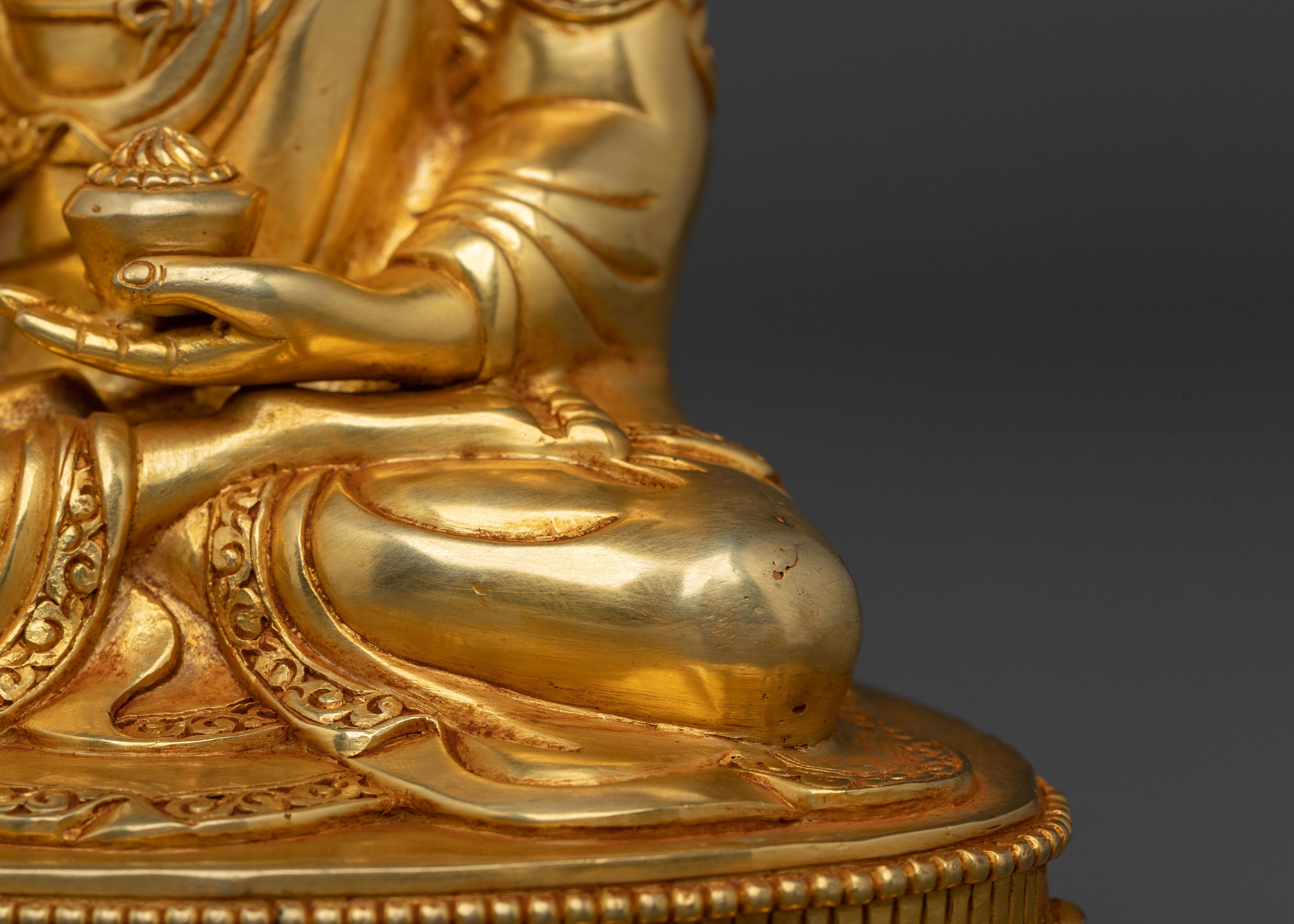 Traditional Shakyamuni Buddha Enlightened Statue | Sacred Buddhist Altar Figure