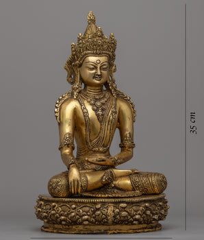 Meditating Buddha Statue | Crowned Shakyamuni Buddha