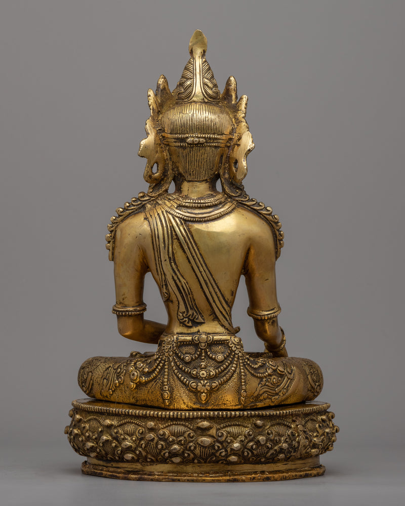 Meditating Buddha Statue | Crowned Shakyamuni Buddha