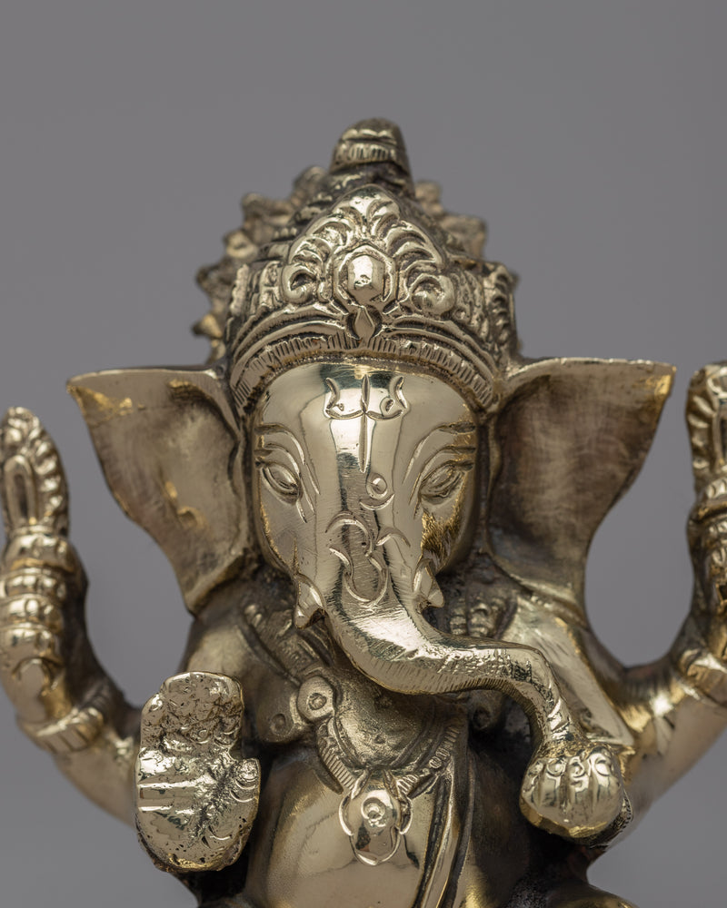 Ganesha Mantra Practice Statue | Traditionally Hand-crafted Sculpture