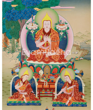 Tsongkhapa Canvas Print with Disciples