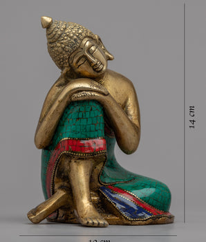 Resting Buddha Statue | Traditional Tibetan Style Buddhist Statue