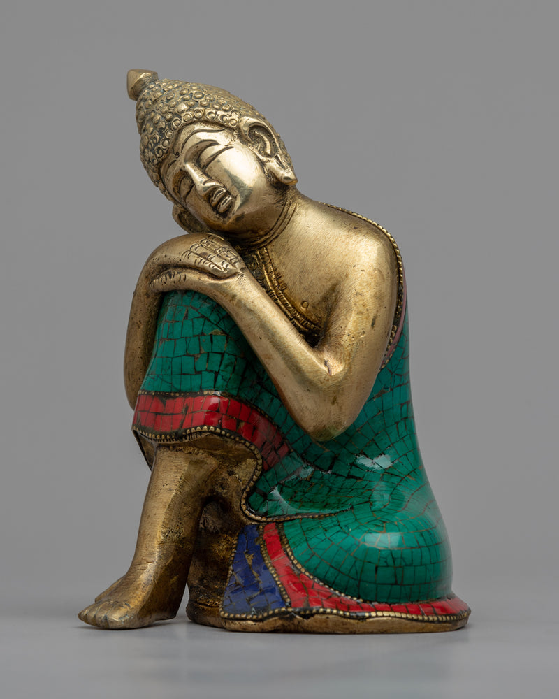 Resting Buddha Statue | Traditional Tibetan Style Buddhist Statue