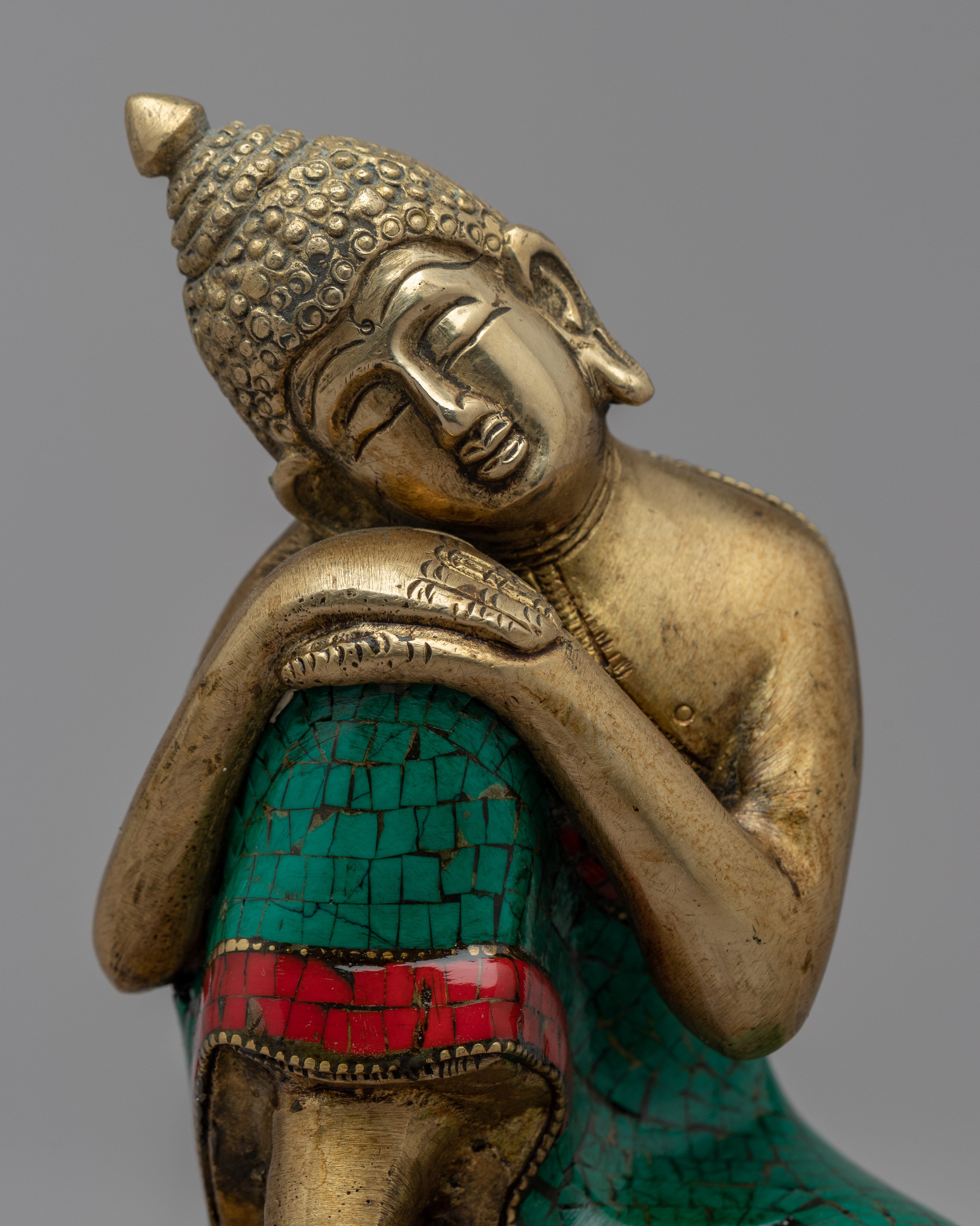 Resting Buddha Statue | Traditional Tibetan Style Buddhist Statue