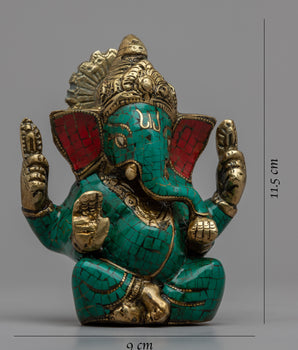Brass Ganesha Statue | Handmade Artwork