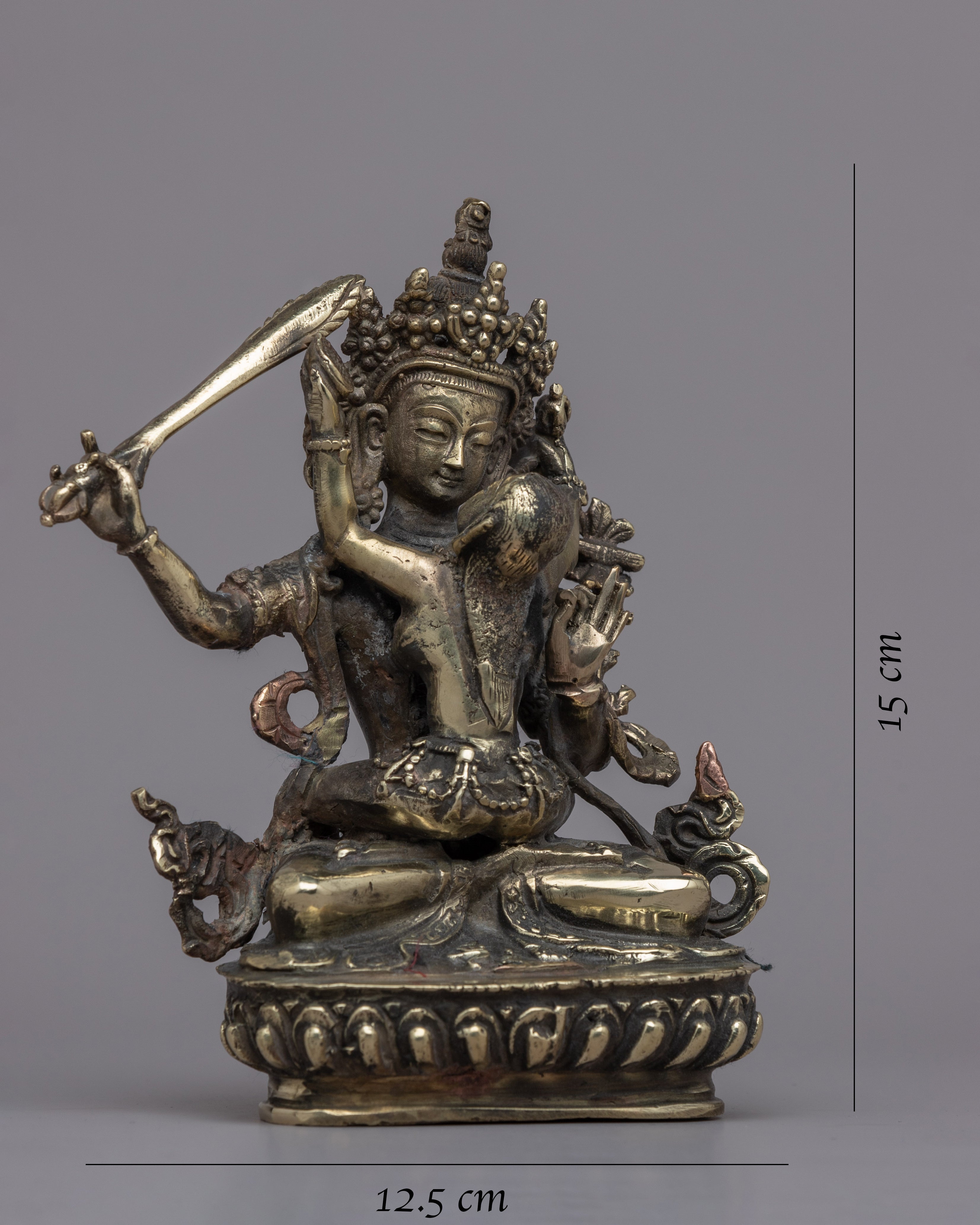 Manjushri Mantra Practice Statue | Traditional Handcrafted Buddhist Art