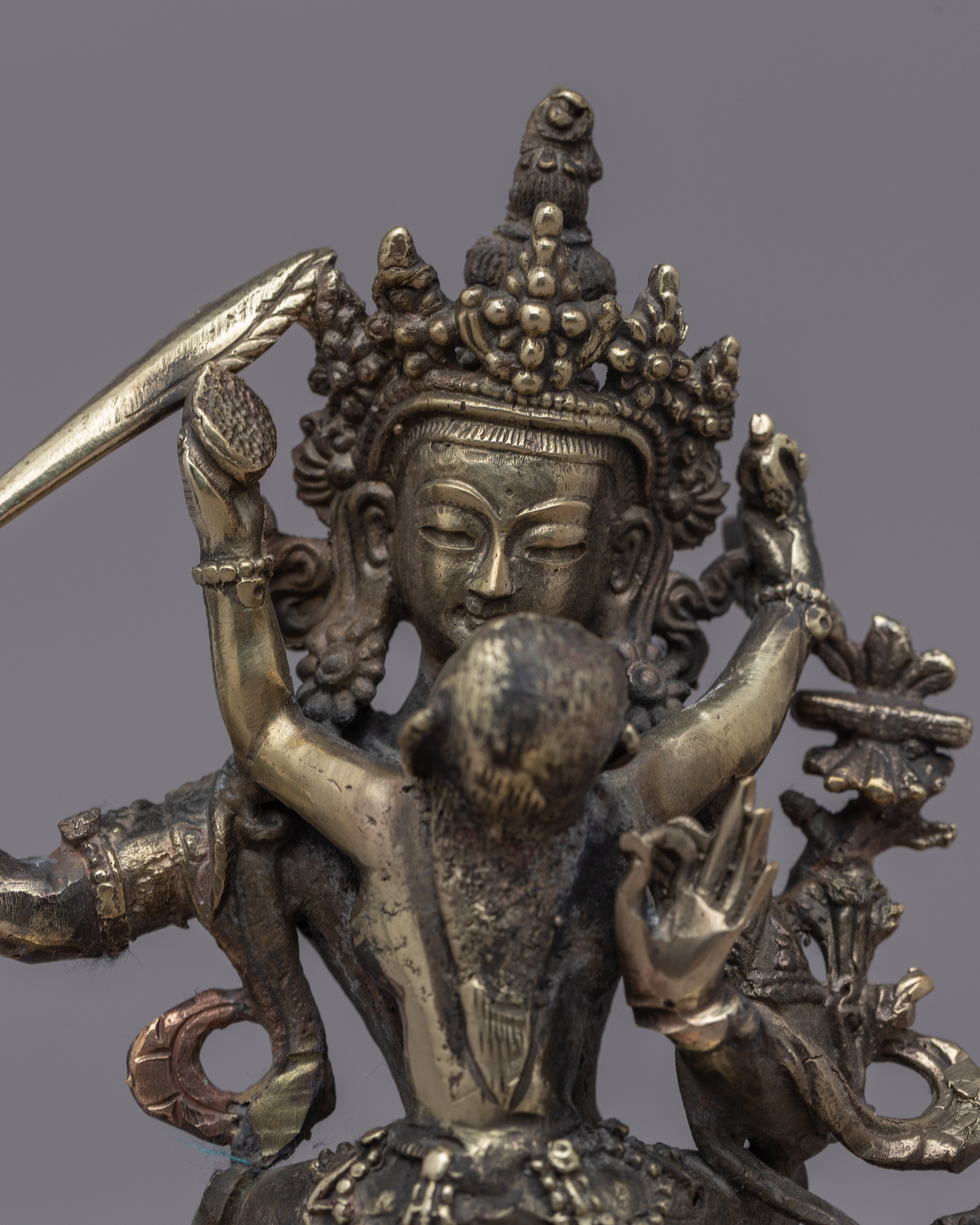 Manjushri Mantra Practice Statue | Traditional Handcrafted Buddhist Art