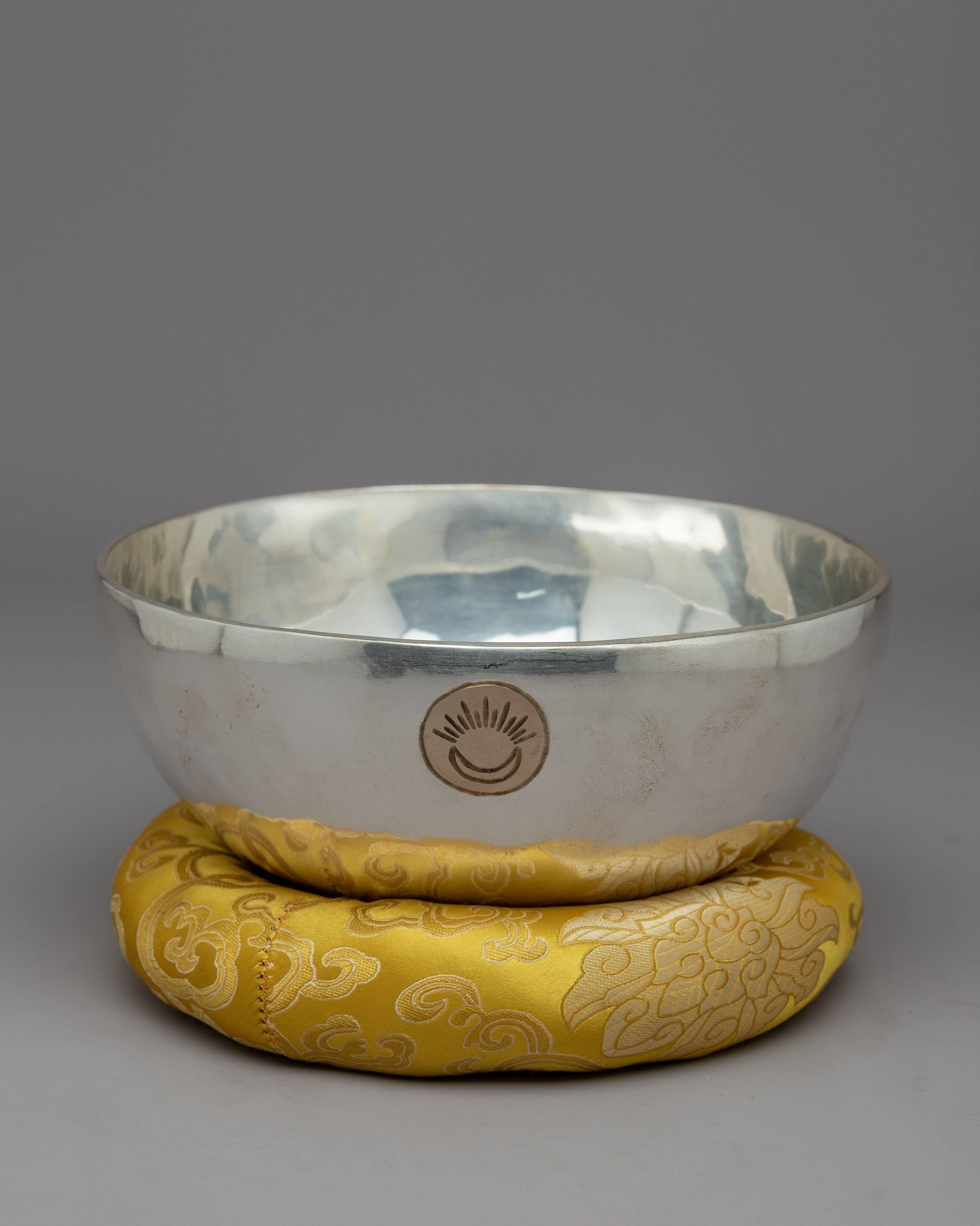 Silver Singing Bowl | Traditional Buddhist Bowl For Relaxation