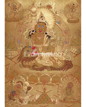 Full Gold Namtose Thangka with Dzambala
