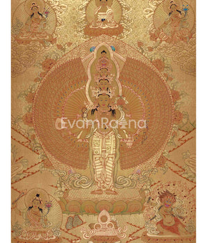 Golden Avalokiteshvara Thangka
