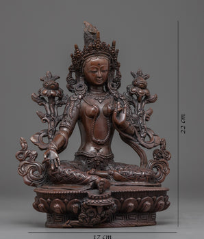 Goddess Green Tara Buddhism Statue | Traditional Himalayan Artwork