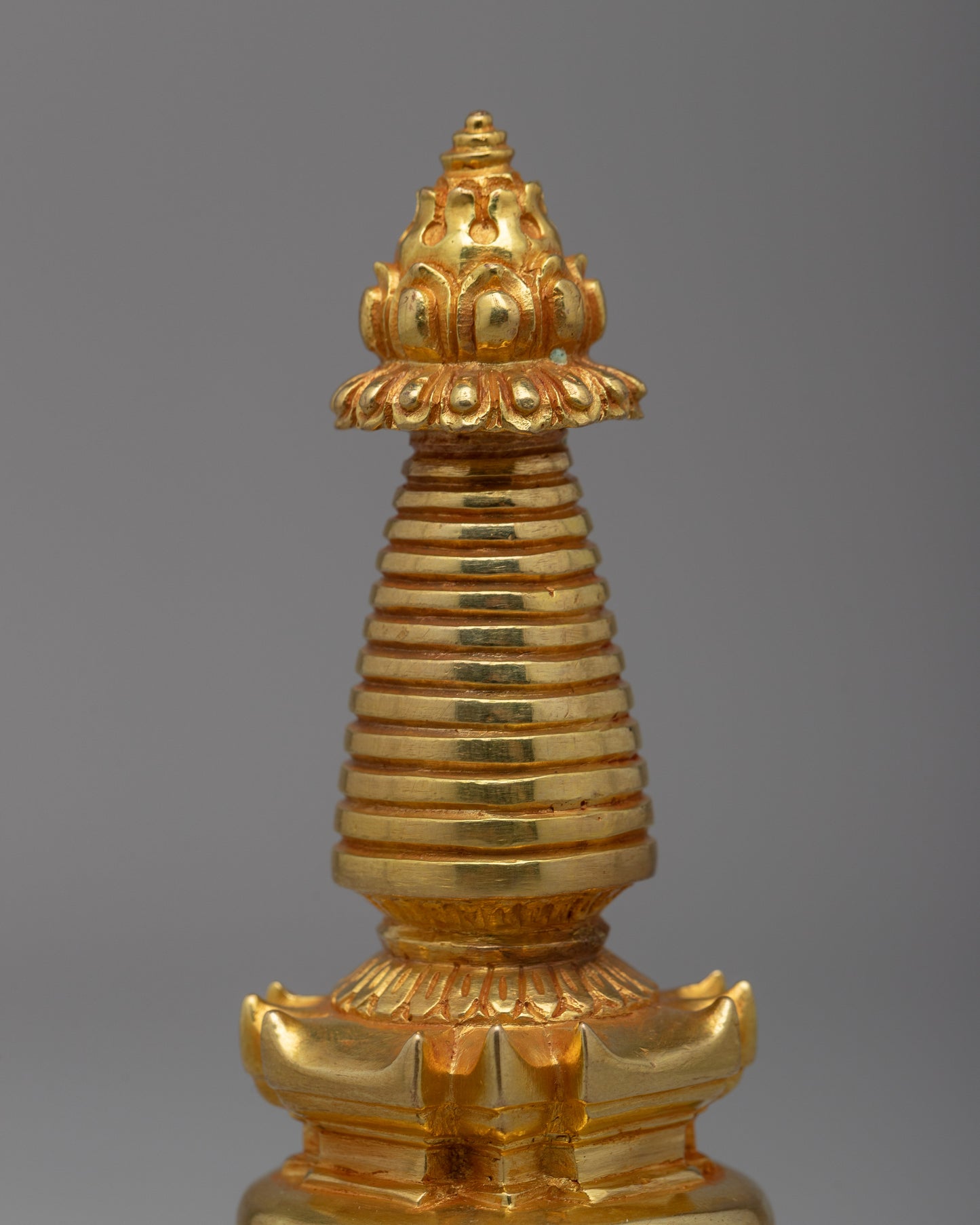 Kadampa Meditation Stupa | 24k Gold plated Himalayan Art