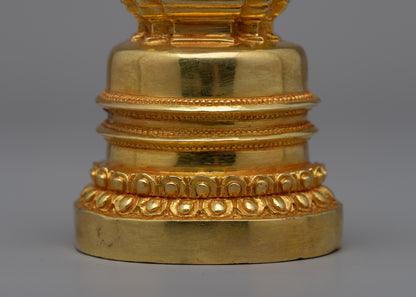 Kadampa Meditation Stupa | 24k Gold plated Himalayan Art