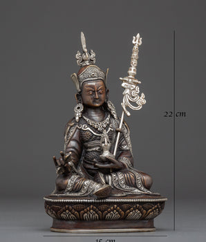 Radiant Oxidized Guru Rinpoche Statue