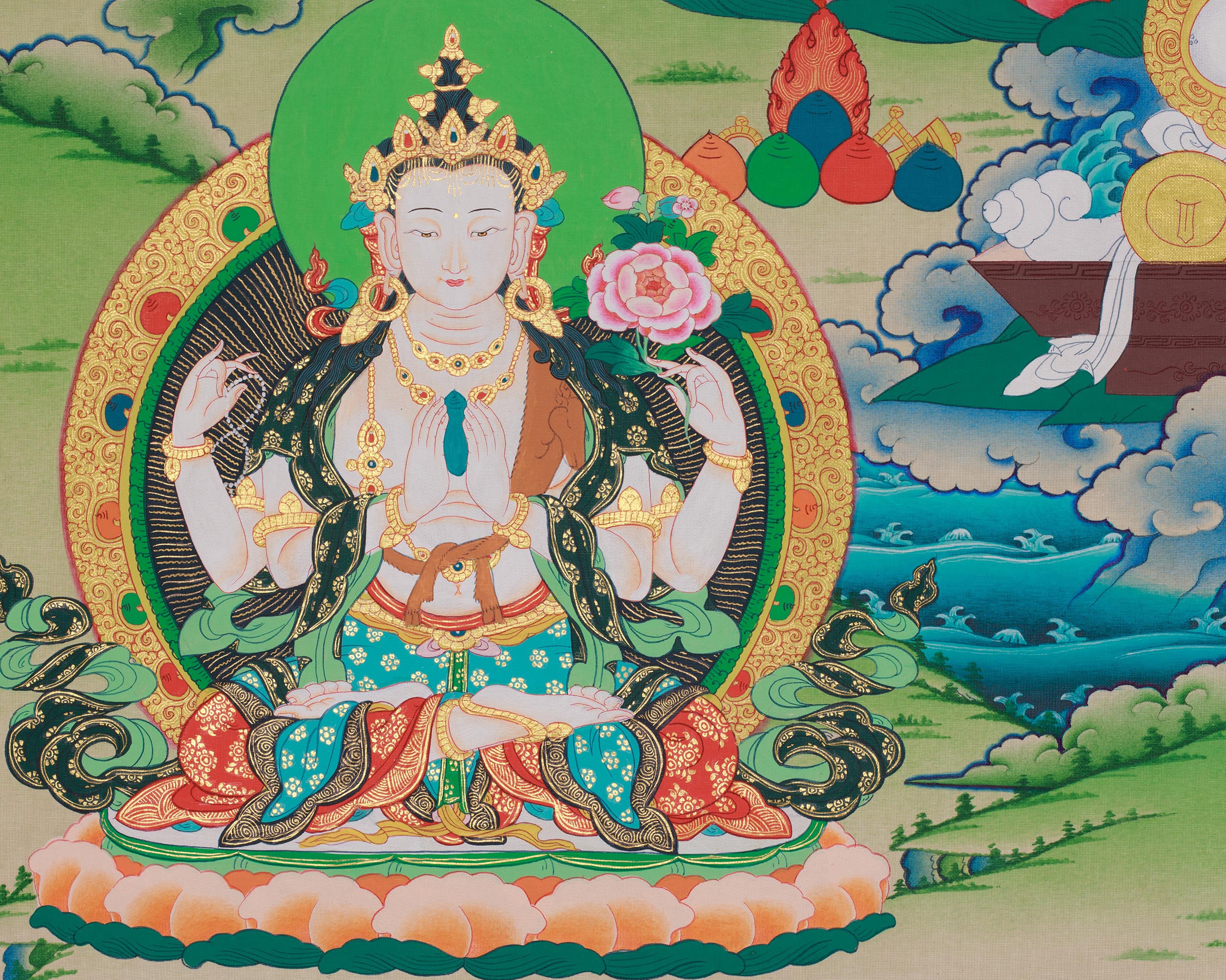 Vajrayana deity Manjushri Art | Bodhisattva of Transcendent Wisdom