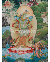 Standing Goddess Green Tara Canvas Print |