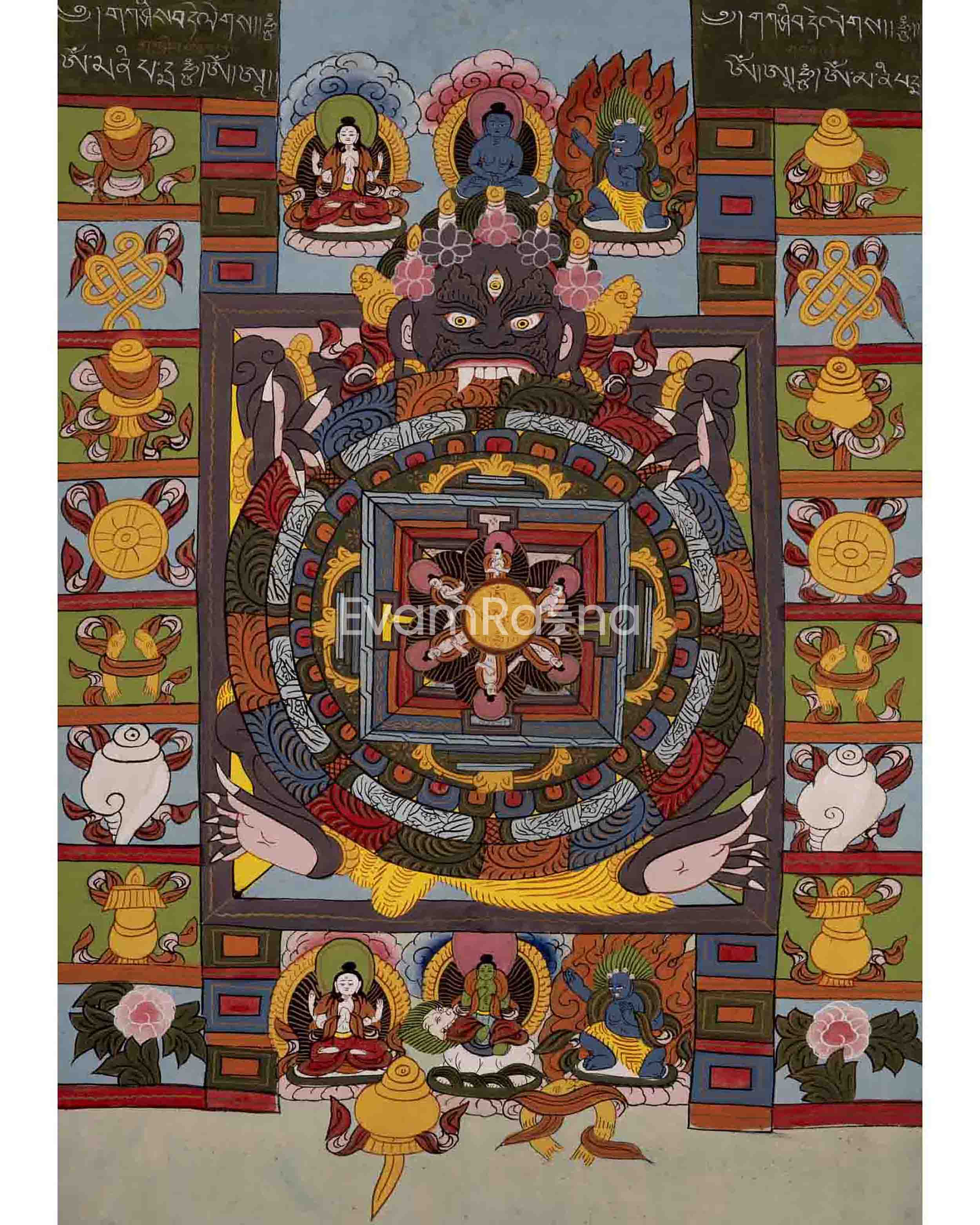 30+ Years Old Wheel Of Life Thangka