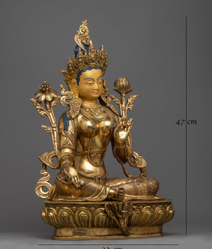 copper green-tara-sculpture