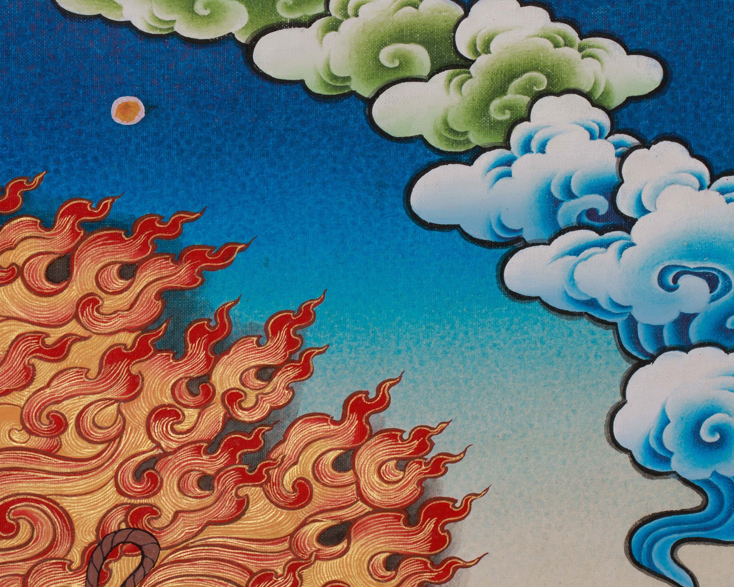Yama Dharmaraja Thangka | Tibetan Buddhist Wrathful Deity Art
