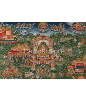 Buddha Life Story Canvas Print | Buddha's Journey to Enlightenment