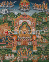 Buddha Life Story Canvas Print