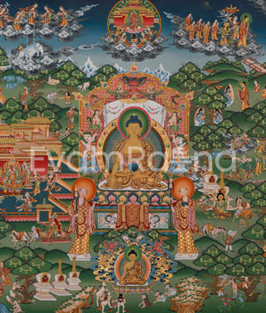 Buddha Life Story Canvas Print