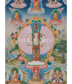 1000-Armed Chenrezig Bodhisattva Canvas Art