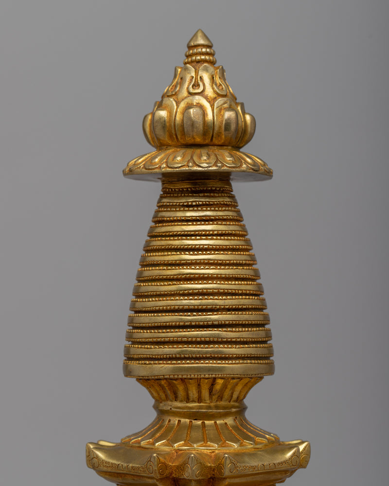 Buddhist Shrine Stupa | Tibetan Copper Sotoba