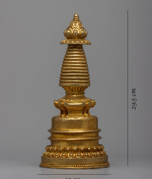 Buddhist Shrine Stupa | Tibetan Copper Sotoba