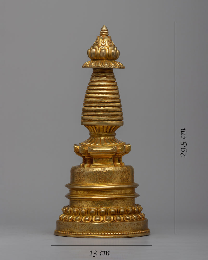 Buddhist Shrine Stupa | Tibetan Copper Sotoba